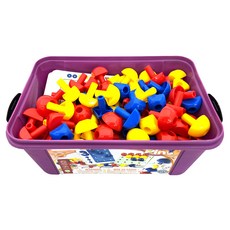 Miniland 綜合幾何數字基礎訓練組，含手提箱，適合年齡3-6歲, 1組, 紫色