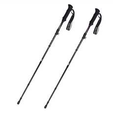 SELPA 御淬碳纖維折疊四節外鎖快扣登山杖, 金色 + 紫色, 2支