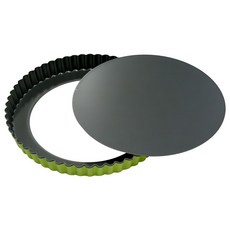 TIGER CROWN 分離式蛋撻模 日本製 22cm 易脫模, 綠色, 1個