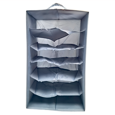 北歐風6格PVC衣物收納盒, 特大(44 x 28 x 20cm), 莫蘭迪藍, 1個