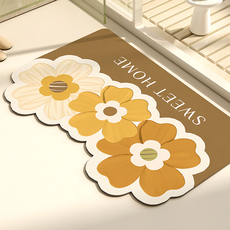 半島良品 美拉德花朵吸水墊, 花的日光浴 棕色, 1個