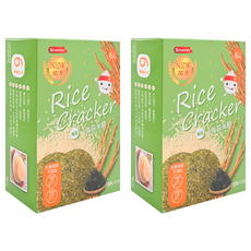 Nnutrinini 脆妮妮 海苔米餅，無糖無鹽，烘烤非油炸，獨立小包裝，10入, 海苔, 45g, 2盒