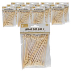 粉彩小屋 竹木製水果叉 Set 25支, 12包, CA036