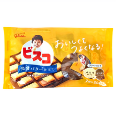 glico 格力高 Bisco 必思可 奶油夾心餅乾家庭號 香草+咖啡歐蕾, 164.4g, 1包