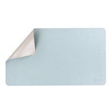 aibo 雙色皮革大尺寸滑鼠墊桌墊XL, 70x40cm, 天藍色 + 灰色, 1個