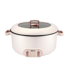 Kolin 歌林 雙溫控日式鴛鴦電火鍋 384 x 328 x 206mm 米色, KHL-UD501E