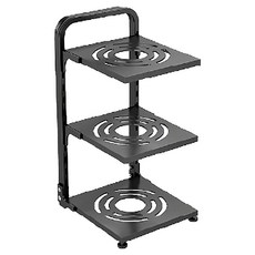 鍋具收納架 加厚款, 3層, 黑色, 1個