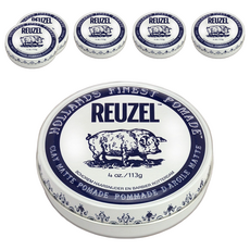 REUZEL 白豬強力黏土級水性髮泥 Clay Matte Pomade, 中等強度定型，打造低光澤休閒蓬鬆油頭，清新香草薄荷香型, 113g, 6罐