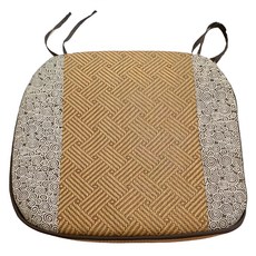 棉床本舖 日本古花紙纖維小坐墊 台灣製, 咖啡色