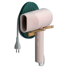 아이디스킨 욕실 화장대 드라이기 벽걸이 부착식 걸이형 다용도 거치대 홀더 다이슨 차이슨 jmw 애견, 그린, 2개