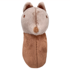 mugu 沐咕寶貝 小夥伴安撫手搖鈴, 柔軟蓬鬆超可愛，寶寶抓握容易, 咖啡小狐狸, 1個