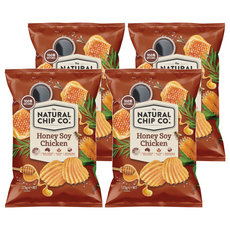 NATURAL CHIP CO. 波浪厚片洋芋片 蜂蜜雞汁口味 100%澳洲生產馬鈴薯 100%天然, 175g, 4包