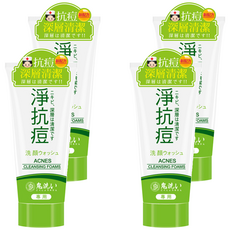 鬼洗 淨抗痘洗顏霜, 深層清潔, 140g, 4條