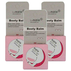 nIZio Booty Balm 100%天然尿布疹霜，舒緩保濕, 25ml, 3個