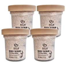 MY SCHEMING 我的心機 燕麥乳木果油 保濕身體去角質, 400g, 4罐