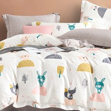 Prawear 巴麗維亞 四件式AB版兩用被床包組 - 歡樂伊甸園 100%天絲