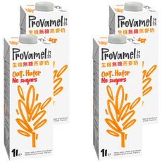 Provamel 無糖燕麥奶 生機 乳糖 低脂 不含人造添加劑, 1L, 4瓶