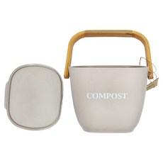 KitchenCraft Natural elements 竹纖維廚餘桶 3L, 竹製提把, 可手洗, KCA275, 1個