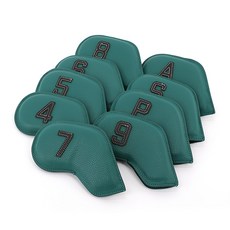 Techskin 彩色系列鐵桿套組, 9個, 深林綠