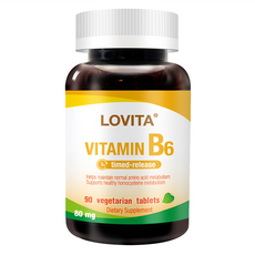 Lovita 緩釋型維生素B6素食錠 80毫克, 90顆, 300mg, 1罐