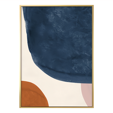 幾何圓 II 金色 1入 PS環保樹脂框+油畫布+松木內框