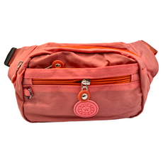 活力輕便運動風多隔層胸包 防水牛津布材料, 桔色, 1個
