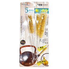 minono 米諾諾 瓶口刷5支組 壺嘴刷19/20cm + 細管刷11/24cm, BR-02, 12組