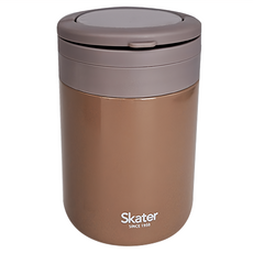 Skater 折疊手柄不鏽鋼保溫罐, 棕色, 500ml, 1個