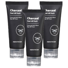 papa recipe 活性炭黑膠鼻膜, 含25,000ppm木炭粉，強力去除肌膚雜質, 1條, 3條