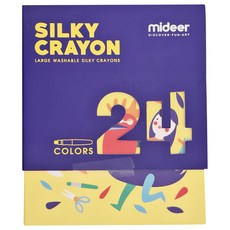 mideer 絲綢蠟筆, 24色, 1盒