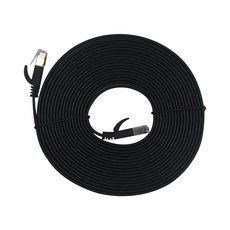 POLYWELL 寶利威爾 CAT6A 高速網路扁線 PW15-W48-D155, 5m, 黑色, 1條