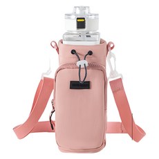 With Whale 水壺收納斜背包, 粉色, 1個