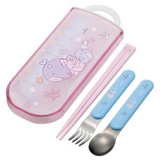 Skater AG抗菌三合一餐具組, 筷子 + 叉子 + 湯匙 + 筷盒, Miiruka, 1套