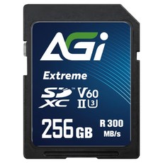 AGi 亞奇雷 Extreme SDXC UHS-II U3 V60 記憶卡 讀寫300/200 MBs SE238, 1個, 256GB