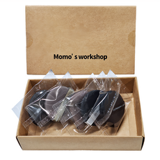 MoMo's Workshop 毛吉吉 乾濕兩用氣墊粉撲 5個, 咖色, 1組
