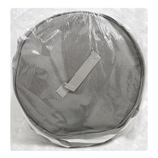 Cbucks 拉鍊式樂高整理箱 可攤開式設計 圓筒狀造型, 30 x 33cm, 灰色, 1個