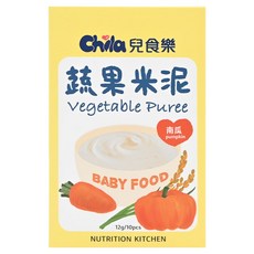 Chila 兒食樂 蔬果米泥，南瓜口味，適合4個月以上寶寶, 南瓜, 120g, 1盒
