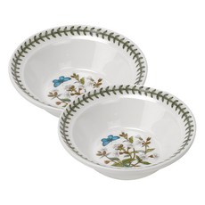PORTmeIRION 波特玫琳恩 經典植物園系列 麥片碗 2入1組, 款式隨機, 1組