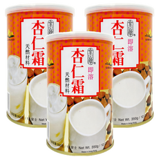 金山牌 即溶杏仁霜 350g 香港製造 天然材料 杏仁茶, 3罐