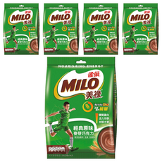 MILO 美祿 經典原味巧克力麥芽飲品 沖泡粉, 純正牛奶, 麥芽精華, 維生素B群, 25g, 14包, 5袋