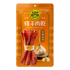 BLACK BRIDGE 黑橋牌 岩燒蒜香條子肉乾, 厚燒條子, 台灣豬肉, 65g, 1包
