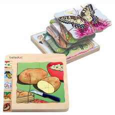beleduc 多層拼圖 馬鈴薯 + 蝴蝶, 58片, 1組