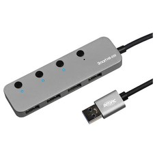 INTOPIC 廣鼎 USB3.1 高速集線器 HB-550，4 Port，獨立開關，指示燈設計，傳輸速率5Gbps, 1個