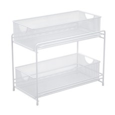comet 雙層抽屜式收納架, 白色, 1個
