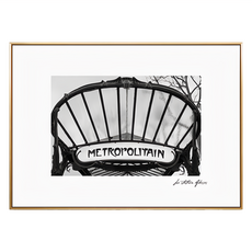 美哉巴黎地鐵站 木色 裝飾畫, 40 x 30cm
