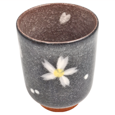 佐和陶瓷 湯吞杯, 繪櫻開片, 日本製, 寬7cm, 高9.2cm, 滿水容量200mL, 陶瓷材質, 1個