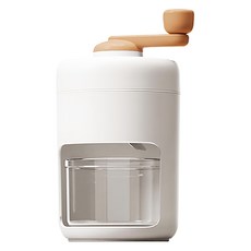 ANTIAN 小型家用手搖冰沙機/手動刨冰機 碎沙冰機/製綿綿冰神器, 刨冰機, 白色, 1個