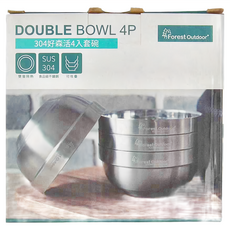 Forest Outdoor 群森戶外 304好森活套碗4件組, 單色, 1組