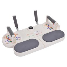 AD-ROCKET 多功能智能平板支撐/棒式訓練器，計時計數，防滑防汗握把，可調式手肘墊, 白