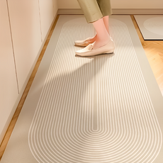 小麥購物 水晶絨廚房地墊 C553 753g, 橢圓線圈